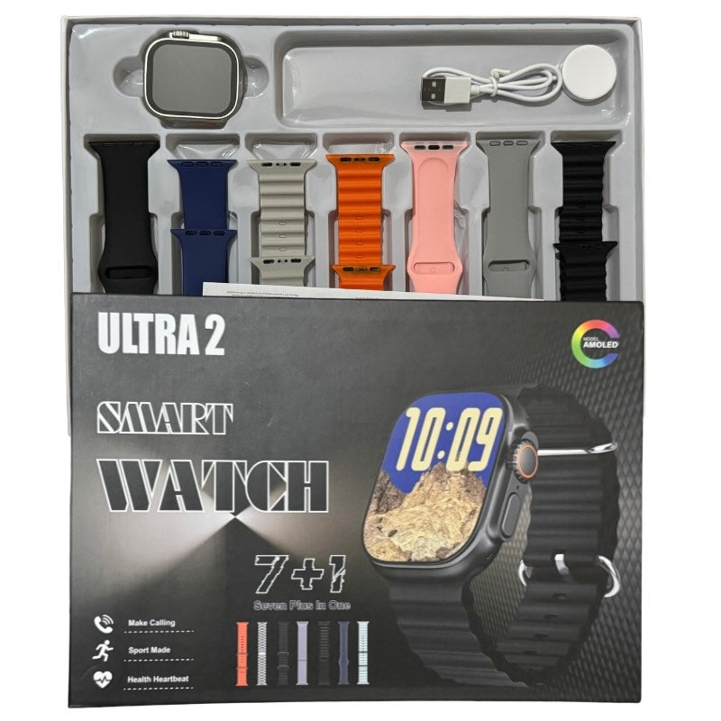 Ultra 2 Smart Watch 7 Straps Edition | Bluetooth Call Fitness & Health Tracker