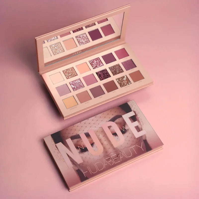 18 Colors Nude Eyeshadow Palette | Matte & Shimmer Pigmented Shades, Long-Lasting