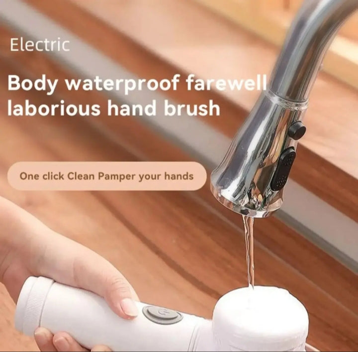 5-in-1 Rechargeable Magic Brush | Handheld Electric Scrubber | 360° Rotating with 3 Replaceable Multipurpose Brush Heads