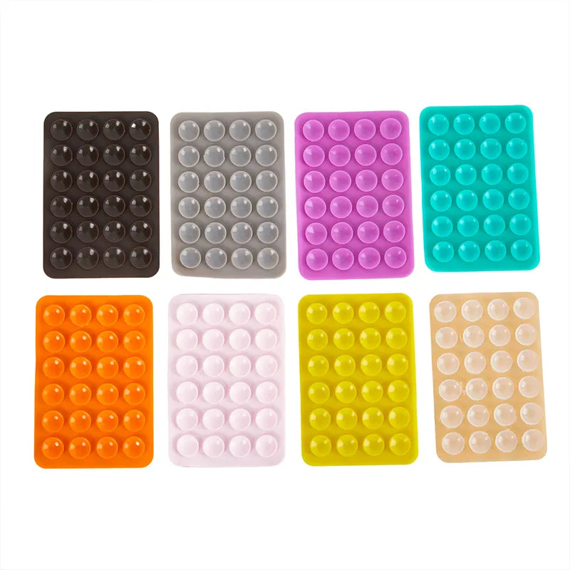 Stick & Grip Suction Cup Phone Holder | Reusable Silicone Pad | Random Color