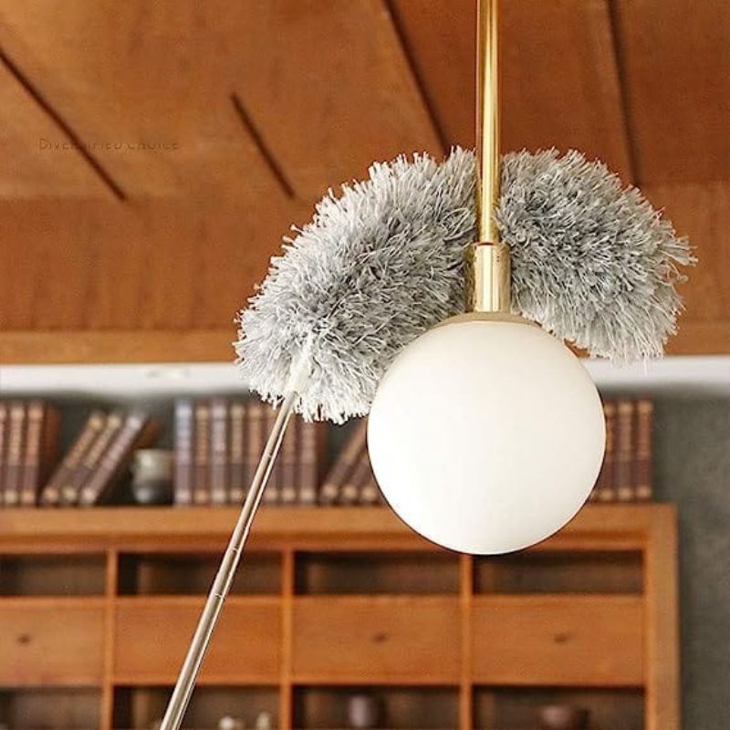 Extendable Microfiber Duster with Telescopic Handle | Long Reach, Bendable Head & Washable Cleaner