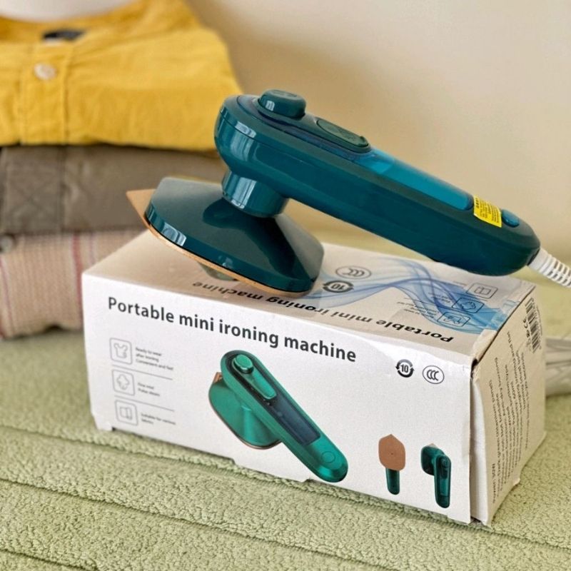 Portable Mini Steam Iron | Handheld Garment Steamer Wrinkle Remover Travel-Friendly