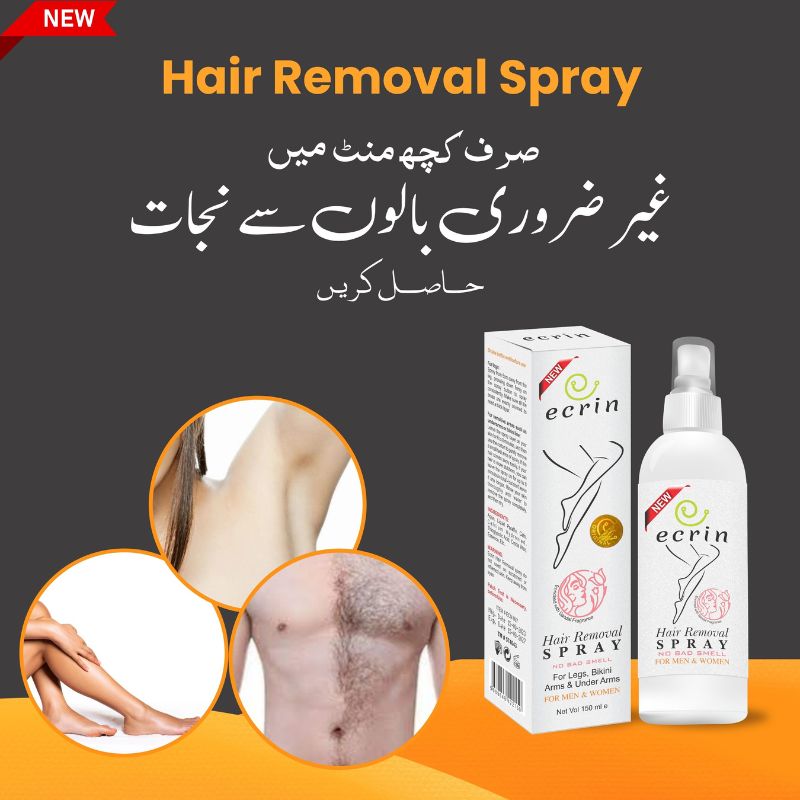 Ecrin Hair Removal Spray for Men & Women | Fast, Gentle Hair Remover 100ml