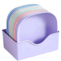 Food Grade Plastic Household Dining Plates | 10 pcs Elliptical Spit Bone Plate Set | Multi-Function & Durable