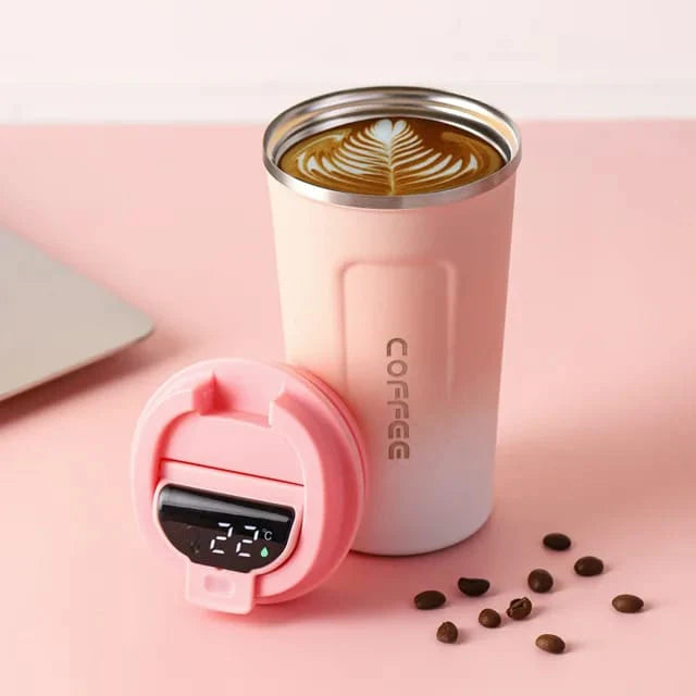 Smart Temperature Coffee Mug | 17oz Insulated Stainless Steel Travel Mug with Leakproof Lid