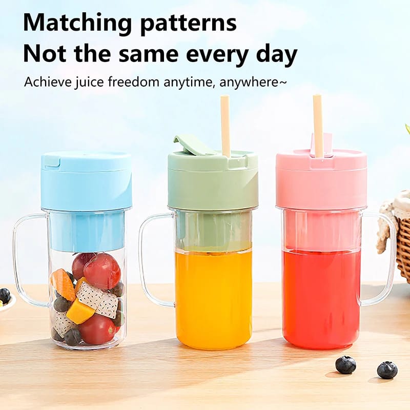 Crusher Juicer 2-in-1 Mini Portable Blender | USB Rechargeable | 6-Blade High-Speed Juicer | Random Color