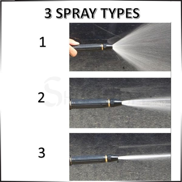 Metal High-Pressure Adjustable Nozzle Water Spray Gun | Heavy-Duty Brass Hose Sprayer for Cleaning & Watering